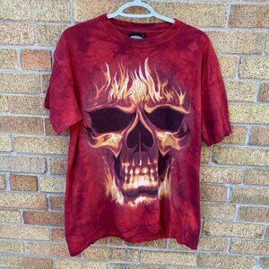 Vintage 2005 Skullbone Marvel Red Skull T Shirt Large
